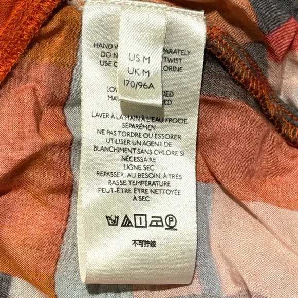 Anthropologie Pilcro Abstract patchwork print Peplum Tank M - Picture 7 of 10